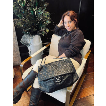 Top Quality Chanel Elastic CC Flap Bag Glazed Leather Hobo Shoulder Bag