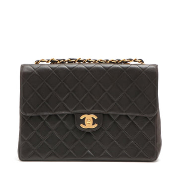 Top Quality Chanel DECAMATRASE Leatherkin Single Flap Double Chain Bag Black Gold  4th
