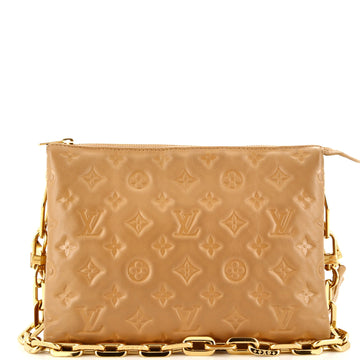 Coussin Bag Monogram Embossed Leather PM