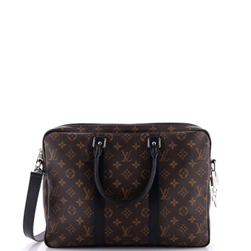 Porte-Documents Voyage Briefcase Macassar Monogram Canvas PM