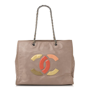 Vinyl Large Lipstick Tote Dark Beige