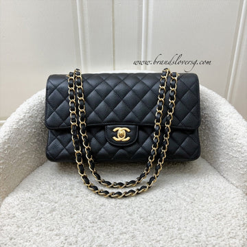 Chanel Medium Classic Flap CF in Black Caviar and GHW