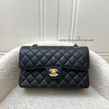 Chanel Small Classic Flap CF in Black Caviar and GHW