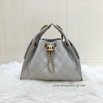 [Un - June 2025] Chanel 25 Small Hobo Bag in Grey Caviar and AGHW (Model: AS5293)
