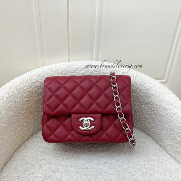 Chanel Classic Square Mini Flap in Red Caviar and SHW