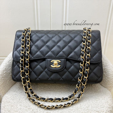Chanel Jumbo Classic Flap DF in Black Caviar and GHW