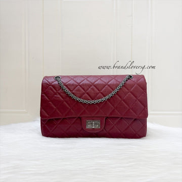 Chanel 2.55 Reissue 227 Maxi Flap in Red Distressed Calfskin and RHW