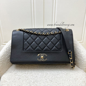 Chanel Large Mademoiselle Flap in Black Calfskin and GHW
