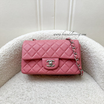 Chanel Classic Mini Rectangular Flap in Pink Lambskin and SHW