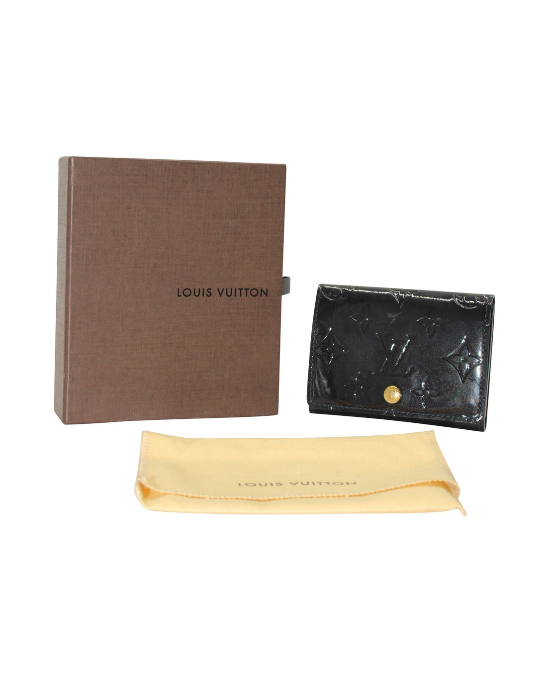 Louis Vuitton Amarante Monogram Business Card Holder in Navy Blue high quality Leather