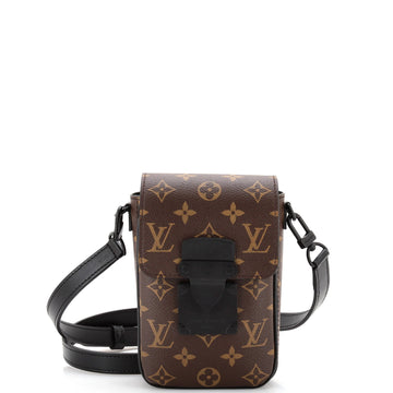 S Lock Vertical Wearable Wallet Macassar Monogram Canvas
