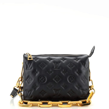 Coussin Bag Monogram Embossed Leather PM