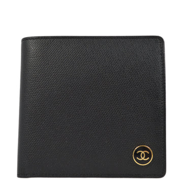Top Quality Chanel Bifold Wallet Purse Black Leather