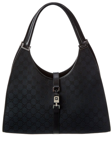 Gucci Black GG Canvas Jackie Handbag (high quality )