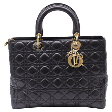 Lady Dior Bag Cannage Quilt Leather Large