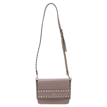 Rockstud Front Handle Flap Bag Leather Small