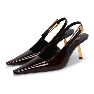 Saint Laurent Marron Glace  Lee Slingback Pumps 38