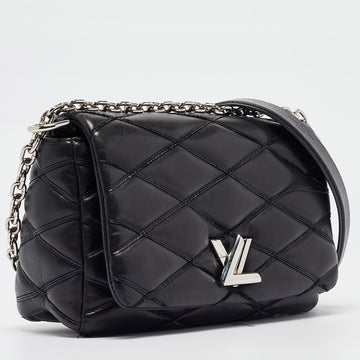 Louis Vuitton Black Malletage Leather Go-14 Pm Bag