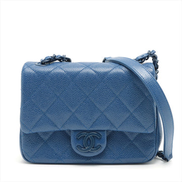 Top Quality Chanel Matrasse Leather S Chain Shoulder Bag Blue Silver Gold  29th