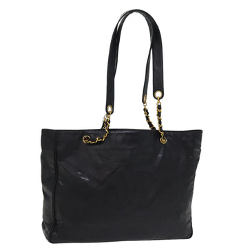 Top Quality Chanel Chain Shoulder Bag Coated Leather/canvas Black CC Auth ep4383