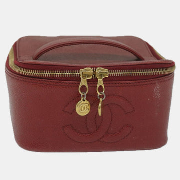 Red Leather Vanity clutch