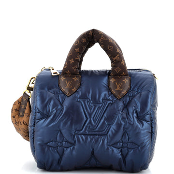 Speedy Bandouliere Bag Monogram Quilted Econyl Nylon 25