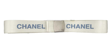 Top Quality Chanel - Vintage 99S 1999 Logo Adjustable Nylon Web - White - XS/S - Belt