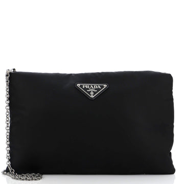 PRADA Fluo Chain Clutch Tessuto Medium