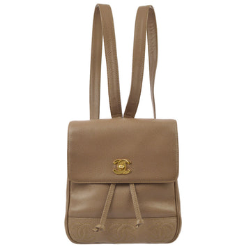 Top Quality Chanel * Brown Leather Triple CC Backpack