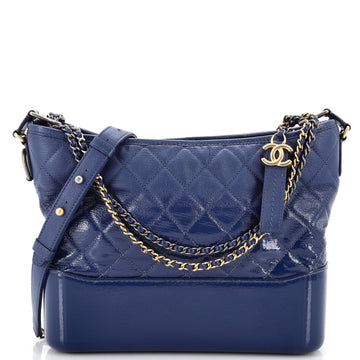 CHANEL Gabrielle Hobo Quilted Goatskin and Patent Medium