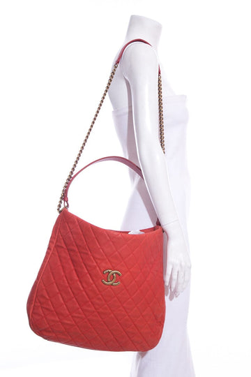 Chanel 2012/2013 Red Leather Leather "Shopper Hobo"