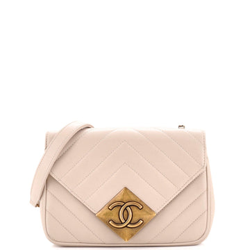 CHANEL Pyramid CC Flap Bag Chevron Lambskin Mini