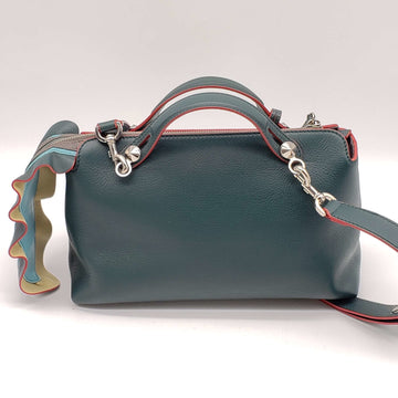 Fendi Green Leather Shoulder Bag