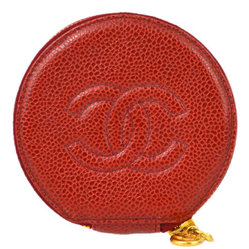Top Quality Chanel Red Leather Jewelry Case Pouch