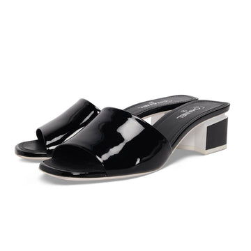 Chanel Black  CC Mules 37