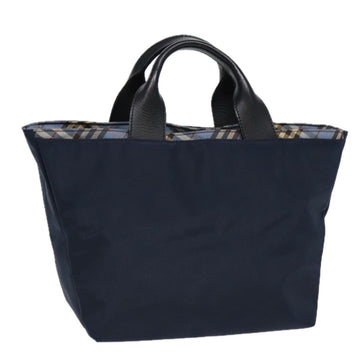 Burberry Nova Check Hand Bag Nylon Navy Auth fm3652