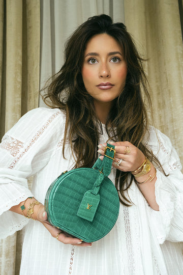 Louis Vuitton Green Alligator Boîte Chapeau Petite