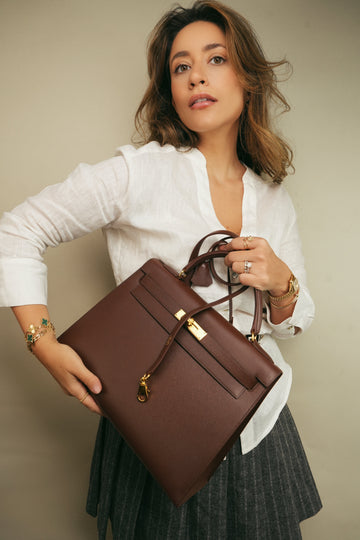 Kelly Sellier 32 Brown Havane Courchevel  (Z) Stamp