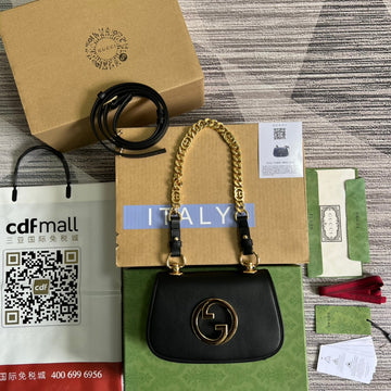 GC 724645 subaxillary bag 21cm black Leather