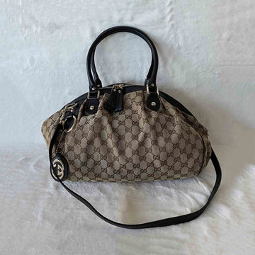 Gucci GG Leather/canvas Sukey Tote Bag