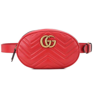 Gucci GG Marmont Belt Bag Matelasse Red