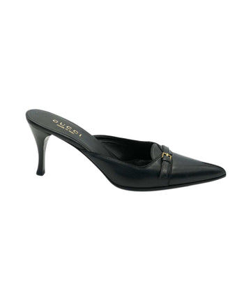 Gucci Leather Black Court Heels  ALC1756