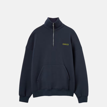 Jersey Half Zip Jacket With Patch