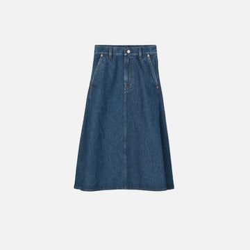 Mid Length Denim Skirt