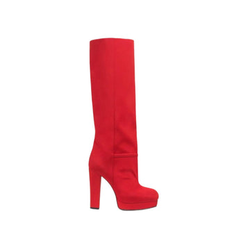 Gucci Ribbed Fabric Platform Boots