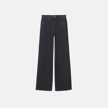 Wide Leg Denim Trousers