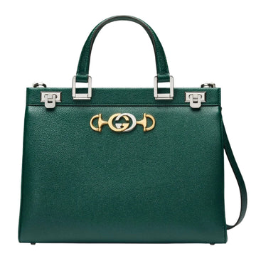 GUCCI Zumi Smooth Leather Medium Top Handle Bag
