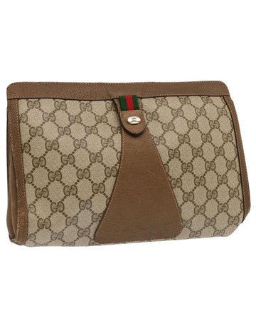 Beige Canvas Gucci Clutch