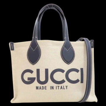 Beige Canvas Gucci Handbag