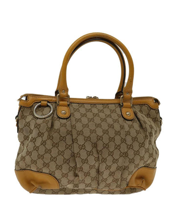 Beige Canvas Gucci Handbag